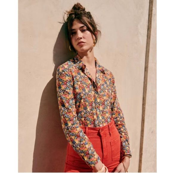 Sezane Tops - Sézane Pierro Shirt in Sunflowers NWT